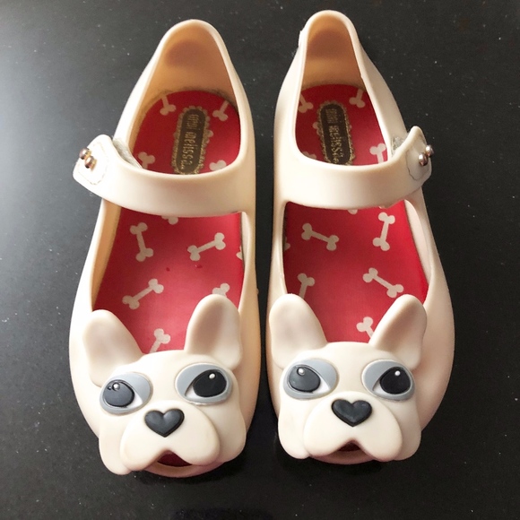 Mini Melissa Other - Girls Mini Melissa Ivory Dog Shoes sz 8